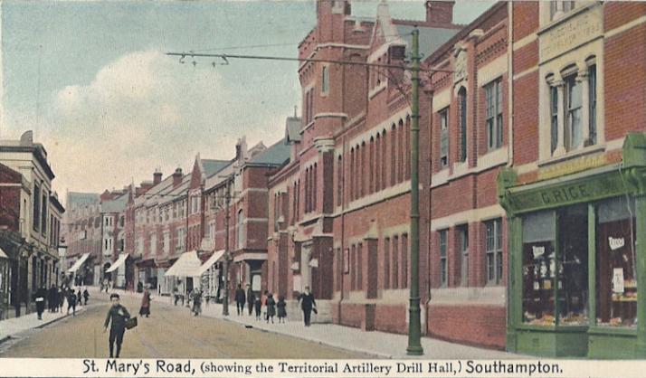 Postcard of Southampton Drill Hall - Click to go to next postcard - Stockport Armoury - 1920